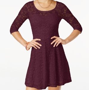NWT Material Girl Lace Fit & Flare Dress